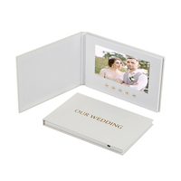 Vente en gros d'invitations de mariage vidéo en papier LCD Carte de vœux des fabricants de brochures sur le thème de l'amour et de la musique