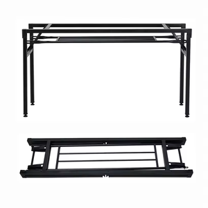 Venta al por mayor barato al aire libre portátil plegable Banco moderno de plástico blanco de Camping mesa de patio de la pierna Banco hecho de metal - Product Image 2