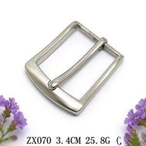 Hot Sale 35mm Brushed Nickel Curved Square Metal Pin Clasp Premium Fitting For <b>Mens</b> Leather Waist <b>Belt</b> Accessories - Product Image 4