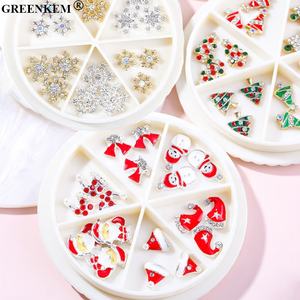 ใหม่6ตารางกล่องคริสต์มาสเล็บพลอยเทียมเกล็ดหิมะหิมะต้นคริสต์มาสสุดหรู3D เล็บสุดหรู - Product Image 4