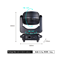 Lyre LED mobile 19x40W Bee Eye RGBW 4-en-1 avec zoom, DMX512, pour effets de scène DJ et disco