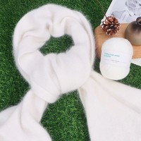 Écharpe en velours de fourrure de vison à poils longs pour bébé d'épaisseur moyenne châle pour tricoter à la main