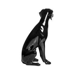 Satılık G4-BK toptan oturan siyah köpekler fiberglas köpek manken ucuz fiyat Pet giysi ekran hayvan - Product Image 5