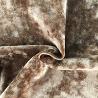 Tissu 100% polyester tissé en velours effet fleur de glace pour rideaux, vêtements, coussins et canapés