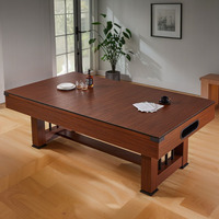 Table de billard scandinave 3-en-1 de 7/8/9 pieds avec système de retour automatique pour billard, ping-pong et repas – Style nordique pour tables de snooker et de billard