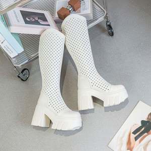 <span class=keywords><strong>Stivali</strong></span> Invernali da Donna con Tacco Alto di Grande Taglia, Scarpe da Donna alla Moda - Product Image 2