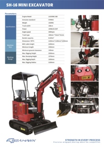 Mini-excavatrice sur chenilles haute performance <span class=keywords><strong>de</strong></span> 1,2 à 2 tonnes, moteur diesel, <span class=keywords><strong>pompe</strong></span> hydraulique, homologuée CE, <span class=keywords><strong>prix</strong></span> direct fabricant - Product Image 2