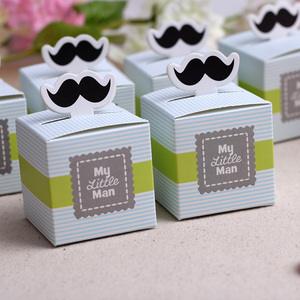 <span class=keywords><strong>My</strong></span> <span class=keywords><strong>little</strong></span> Man Moustache Wedding Candy <span class=keywords><strong>Box</strong></span> Boîte cadeau d'anniversaire pour bébé Baby Shower Baby Day Party - Product Image 4