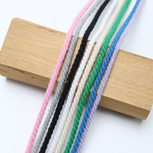 เชือกถักฝ้ายจีนขายดี ขนาด 1-8 มม. ความทนทานสูง 100% ฝ้าย 3 เส้น หลายสี - Product Image 2