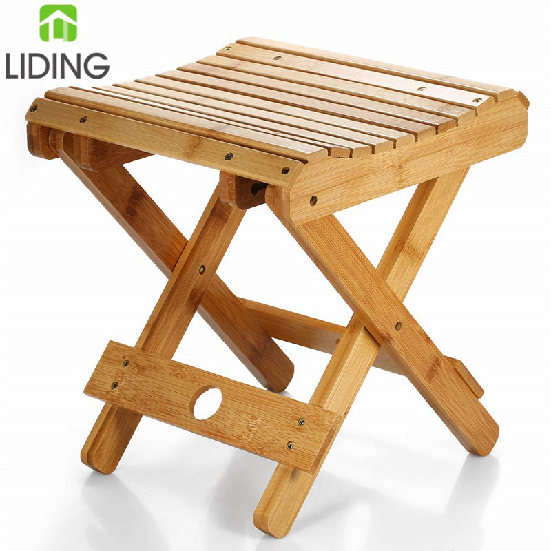 Складной стул из натурального бамбука, мини-стул из бамбука, складной стул для дома