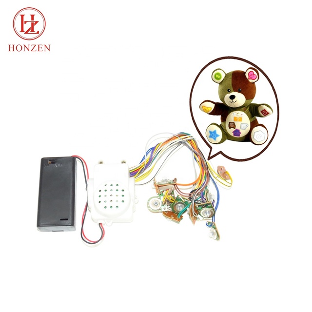 ABS plastic material electronic pre-record MP3 audio musical chip module talking sound box for plush toys