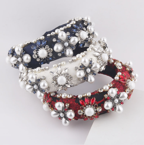 Yeni Moda Kalın Sünger Abartılı İnci Taç Kadınlar İçin Balo Saç Aksesuarları - Product Image 1