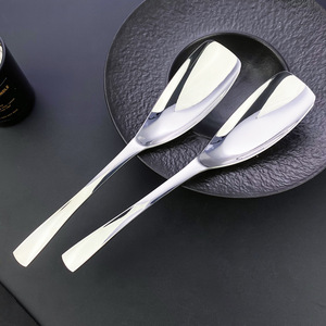 Cuillère de service carrée en acier inoxydable 304, poli miroir, qualité alimentaire, pour restaurant, hôtel, buffet - Product Image 2