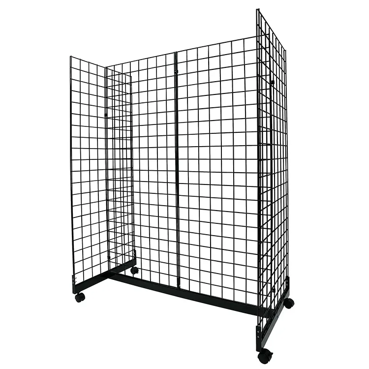 JH-Mech Gitter Gondel Einheit Einzelhandel Gridwall Merchandiser Shop Outdoor Stahlgitter Wand paneele Gitter Wand paneele Supermarkt Regale