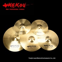 Handmade Alloy Brass Drum Set Cymbal Suit Anti-Scald Cover with Art Skills Gong & Cymbals