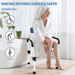 <span class=keywords><strong>Silla</strong></span> de <span class=keywords><strong>baño</strong></span> de seguridad especial para ancianos, mujeres embarazadas, pacientes con fractura, hemiplejía, para suministros de terapia de rehabilitación - Product Image 2