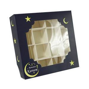 Blue Ramadan Kareem and Eid Mubarak Festival Al Adha <strong>Empty</strong> Pick and Mix Sweet Party Gift Favour <strong>Hamper</strong> <strong>Boxes</strong> with Inserts - Product Image 6