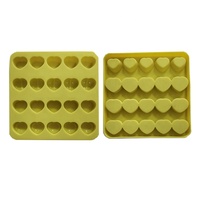 Verfijnde siliconen gummy candy mal voor voedsel, meerdere vormen (hart, fruit, rond), herbruikbaar, DIY chocolade, gelei, ijsvormpje