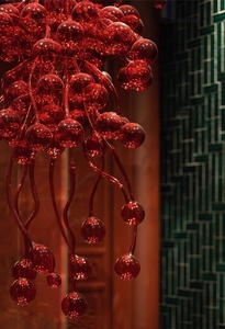Design créatif de raisin rouge lustre suspendu au plafond haute nouveauté lampes à bulles d'art en verre pour la décoration de l'hôtel à la maison par l'<span class=keywords><strong>artiste</strong></span> - Product Image 6