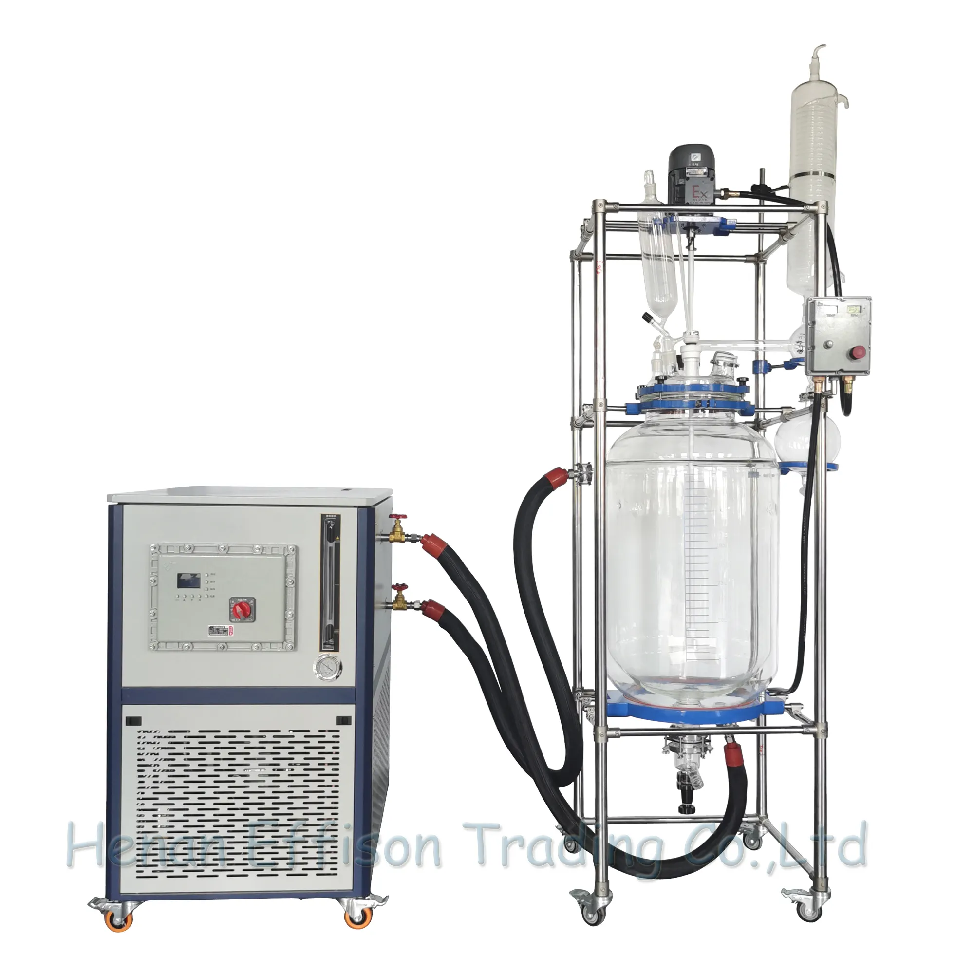100L化学実験室ガラス反応器/反応容器/混合反応器