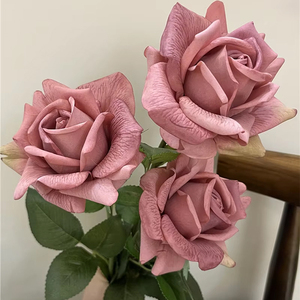 <span class=keywords><strong>Rosas</strong></span> Artificiales de Látex de Alta Calidad al por Mayor, <span class=keywords><strong>Rosas</strong></span> Grandes de Tacto Real en Blanco, Rosa y <span class=keywords><strong>Azul</strong></span> para Decoración de Bodas y Hogar - Product Image 4