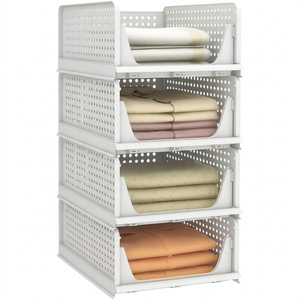 Contenitori di stoccaggio impilabili in materiale 4 pezzi per cassettiere contenitori per armadio cucina <span class=keywords><strong>bagno</strong></span> - Product Image 6