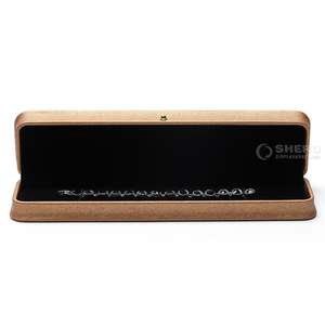 Caja de Embalaje de Joyería Blanca con Logotipo Personalizado, Cajas para Anillos y Collares, Caja de Regalo de Piel Sintética para Joyería - Product Image 6