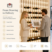 Présentoir de Bouteilles d'Usine Meuble à Vin de Luxe Organisateur de Bouteilles Vitrine à Vin Support à Vin en Acrylique