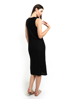 Robe Courte Décontractée d'Été pour Femme, Sans Manches, en Maille Côtelée, Col U, Fente Latérale Droite, Style Débardeur – Grande Vente