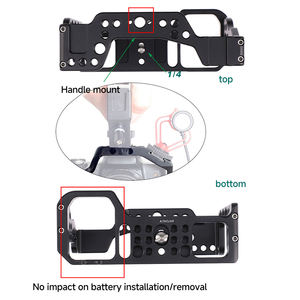 Jaula de Cámara Resistente para <span class=keywords><strong>Sony</strong></span> <span class=keywords><strong>A7III</strong></span> A7RIII A9, Estructura Metálica con Soporte para Zapata Fría, Diseño con Acceso a la Batería, Agarre Ergonómico - Product Image 4