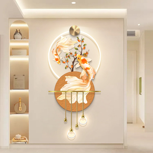 Stampa all'ingrosso moderna su tela <span class=keywords><strong>di</strong></span> cristallo pittura <span class=keywords><strong>di</strong></span> porcellana opere d'arte per la casa Hotel ufficio soggiorno decorazione Koi pittura <span class=keywords><strong>di</strong></span> pesce - Product Image 1