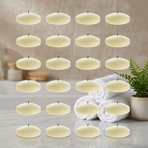Velas de Cera de Soja Flotantes CGA075-I, 3 Unidades, Color Marfil, Sin Olor, para Pascua y Navidad [Paquete al por Mayor de 24 Unidades] - Product Image 3