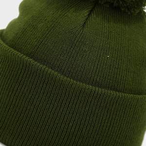 Nouveau bonnet en tricot pour femme avec pompon, couleur unie, chaud, pour l'hiver 2024 - Product Image 5