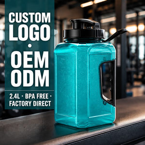 Botella de Agua Deportiva de Gran Capacidad de 2.4L, Libre de BPA, con Asa, Logotipo Personalizado, para Gimnasio, Fitness, Camping, Senderismo, Actividades al Aire Libre, Venta al Por Mayor - Product Image 2