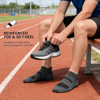 Chaussettes de course anti-humidité pour hommes, en coton respirant, chaussettes de sport anti-odeur, rembourrées, comme des chaussettes de compression