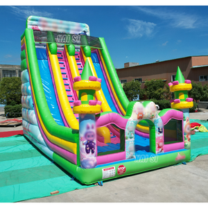 <span class=keywords><strong>Grand</strong></span> toboggan gonflable PVC à double piste, <span class=keywords><strong>château</strong></span> gonflable d'extérieur, parc d'attractions gonflable géant pour adultes - Product Image 3