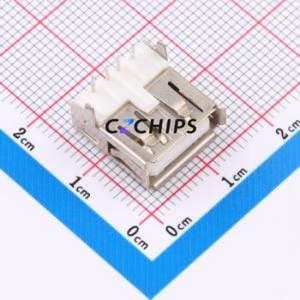 AF 90° ZJWG USB Connector Bent Lead Through Hole Connector Type-A USB 2.0 Female Right Angle Insert - Product Image 1