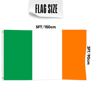 批发3x5ftirland旗帜68D/100D聚酯定制所有国家快速运输可靠供应商快速交货 - Product Image 3