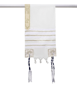 儿童塔利特弥赛亚犹太塔利特蓝色和金色祈祷披肩塔利特烛台袋祈祷围巾30x105cm厘米 - Product Image 5