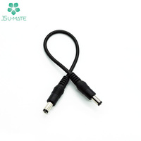 Kabel Konektor DC Barrel Plug 2.1mm x 5.5mm DC Jantan Kustom 2, Kabel Ekstensi Daya DC 2.1mm dengan Selang Fleksibel Logam