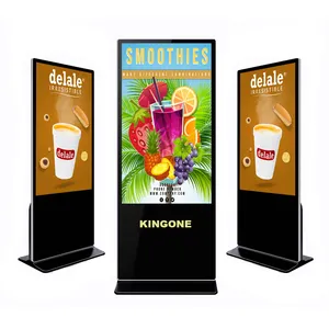 KINGONE Display Iklan Papan Iklan Digital Layar Sentuh Digital Layar Sentuh Berdiri Dalam Ruangan 55 Inci