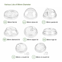 Gobelets en plastique PET jetables personnalisés avec logo pour thé au lait, café glacé, boissons à emporter, lait aux fruits, avec couvercles – Vente en gros