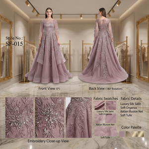 Robe de soirée moderne de luxe en satin, ornée à la main, longueur ras du sol, pour la mariée et ses demoiselles d'honneur, élégante, formelle, pour occasions spéciales, tendance - Product Image 3