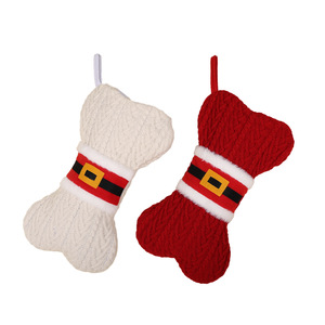 Hot Sell 2027 Knitted Bone Shape <b>Christmas</b> <b>Stocking</b> <b>for</b> <b>Dogs</b> Pets - Product Image 2