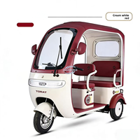 Tricycle électrique de loisirs à double usage passagers et marchandises, scooter à 3 roues à double rangée pour le transport d'adultes et d'enfants