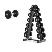 Équipement de fitness pour la maison TOPTONS, rack à haltères multifonctionnel à 6 niveaux en forme de triangle