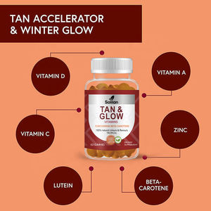 Solilan özel Logo sakızlı vitaminleri yetişkin cilt sağlığı için doğal çok <span class=keywords><strong>vitamin</strong></span> C D Beta karoten Anti güneşsiz öz bronzlaşma kızdırma - Product Image 2