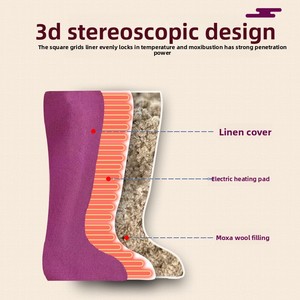 इलेक्ट्रिक हीटिंग मोक्सीबुशन जूते 360 पूर्ण लपेटे ऊन 60 सेमी rra मॉडल घुटने की सुरक्षा फिजियोथेरेपी गर्मी - Product Image 4