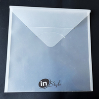 Personalizado A4 A5 A6 esmerilado plástico PP archivo carpeta bolsa sobre almacenamiento transparente organizador para planificador con botón