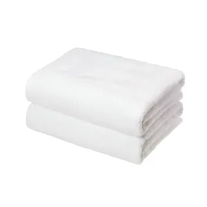 High Absorbency 500g Thick Towels Bath 100% Cotton Floral White Bath Towel